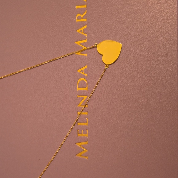 🌟 Melinda Maria You Have My Heart Necklace 15" Gold NEW - FIRM - Picture 3 of 5